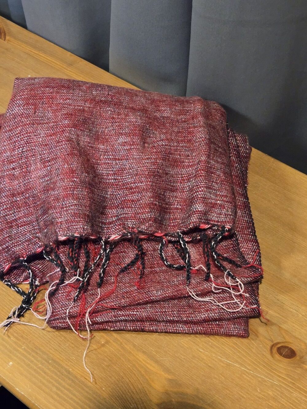 Zig Zag Asian Collection Shawl Wrap Scarf, Artisan-Made In Nepal, NWOT - Picture 3 of 7